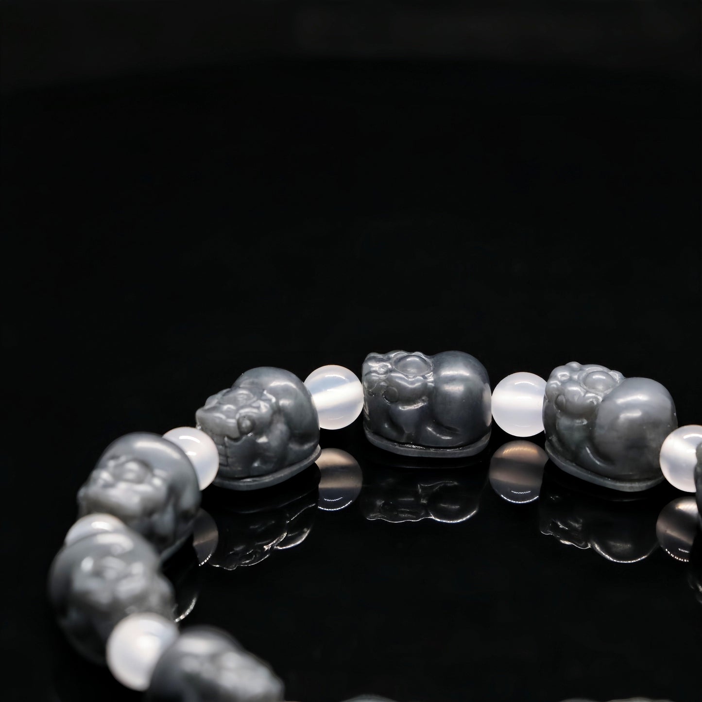 Black gold jade bracelet-feng shui pixiu bracelet